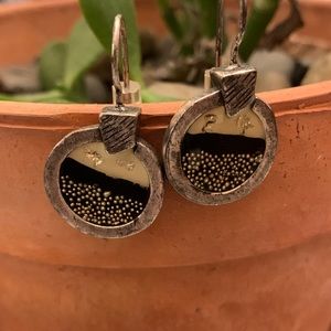 Unique Chico’s Earrings Enameled Design Silvertone